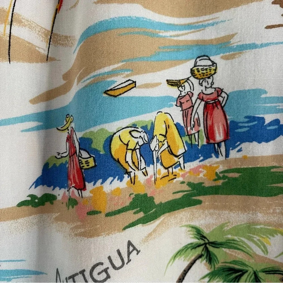 Vtg Solutions Original Hawaiian Islands Shirt Bahamas Barbados Antigua Large - Picture 8 of 15